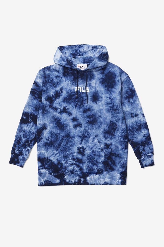 Fila Presley Tie Dye Blue Hoodie Womens - NZ 52984-GIAV